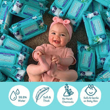 Load image into Gallery viewer, Kiddicare Baby Wipes, Pack of 4, Lightly Scented &amp; Water Wipes, 72 Wipes Per Pack
